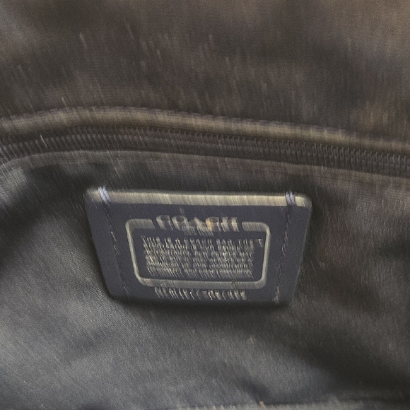 Coach Beige and Navy Satchel - Picture 5 of 11